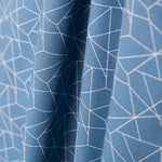 Piktogramm-Popeline in Denim-Blau - Ribes y Casals
