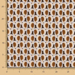 Geometrische Baumwoll-Popeline braun Geometrisch braun - Ribes y Casals