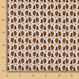 Geometrische Baumwoll-Popeline braun Geometrisch braun - Ribes y Casals