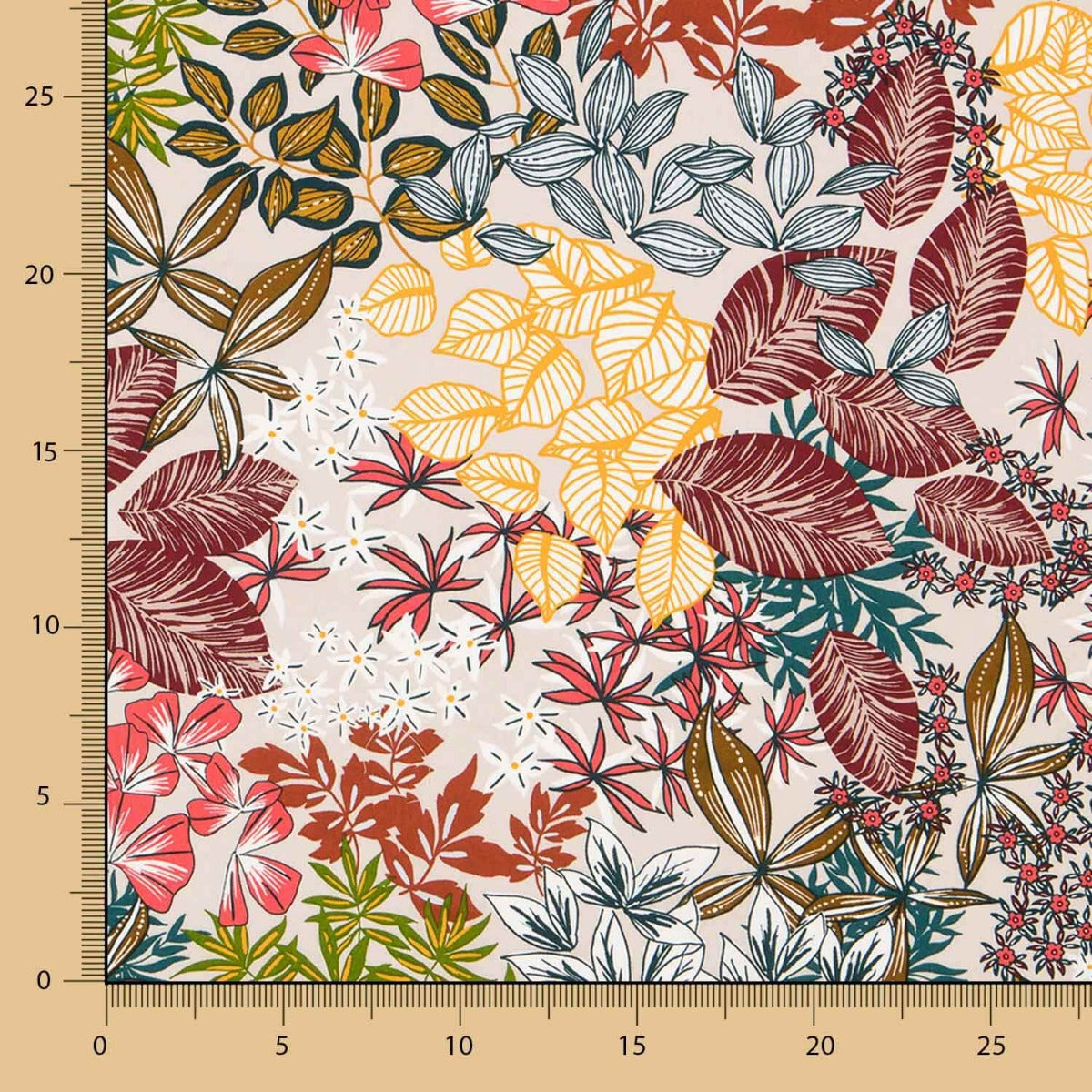 Tropische Viskose Popeline Beige - Ribes y Casals