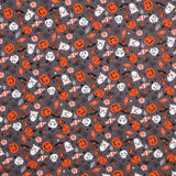 Oeko-Tex® Halloween-Popeline Kürbisgespenst Grau - Ribes y Casals