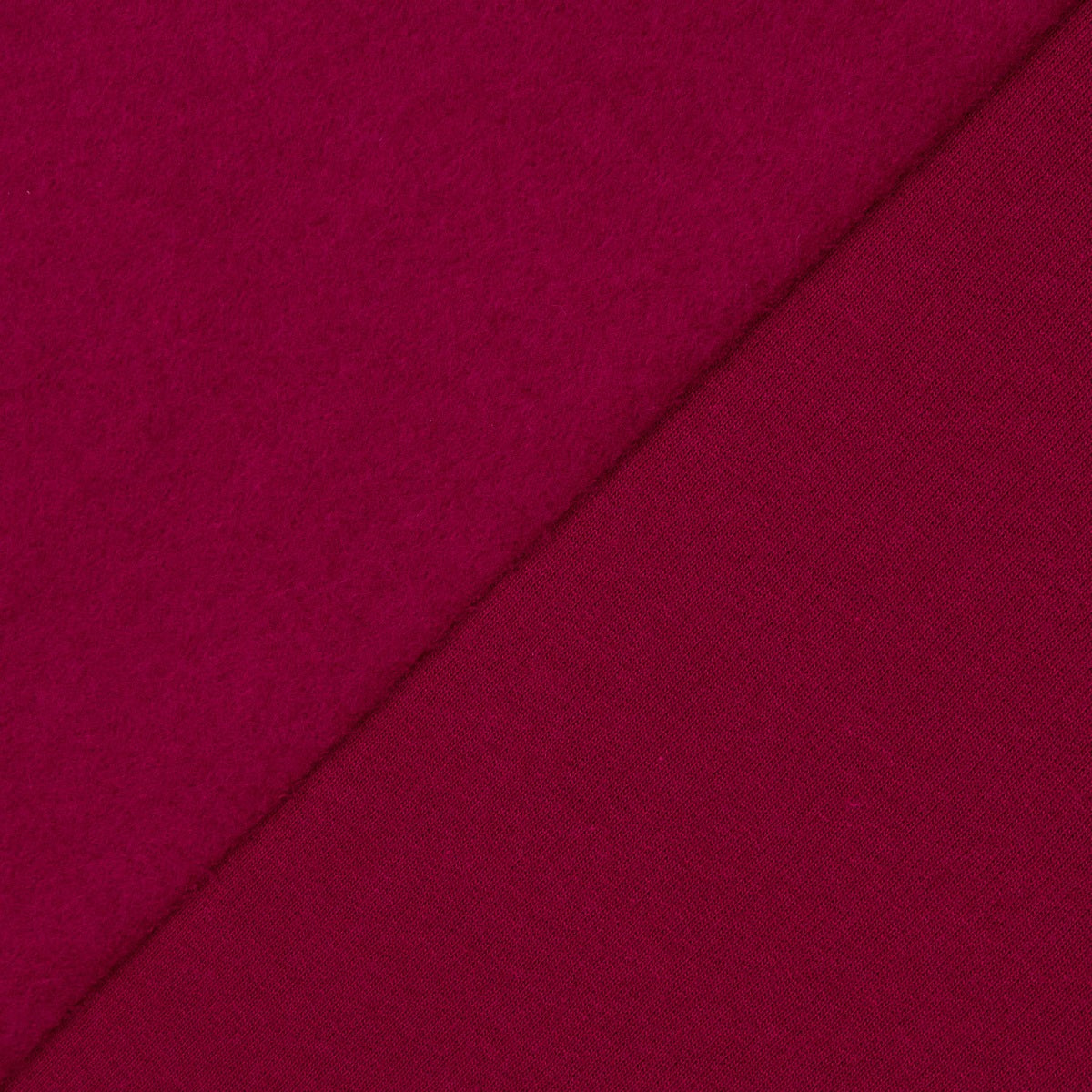 Restposten: Fleece-Strickstoff, granatrot – verschiedene Maße x 160 cm Breite - Ribes y Casals