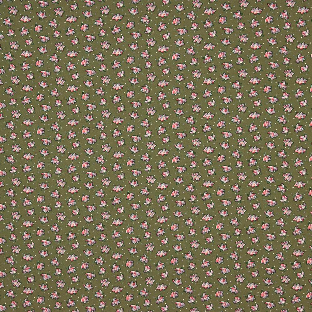 Viskose Floral Khaki - Ribes y Casals
