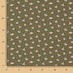 Viskose Floral Khaki - Ribes y Casals