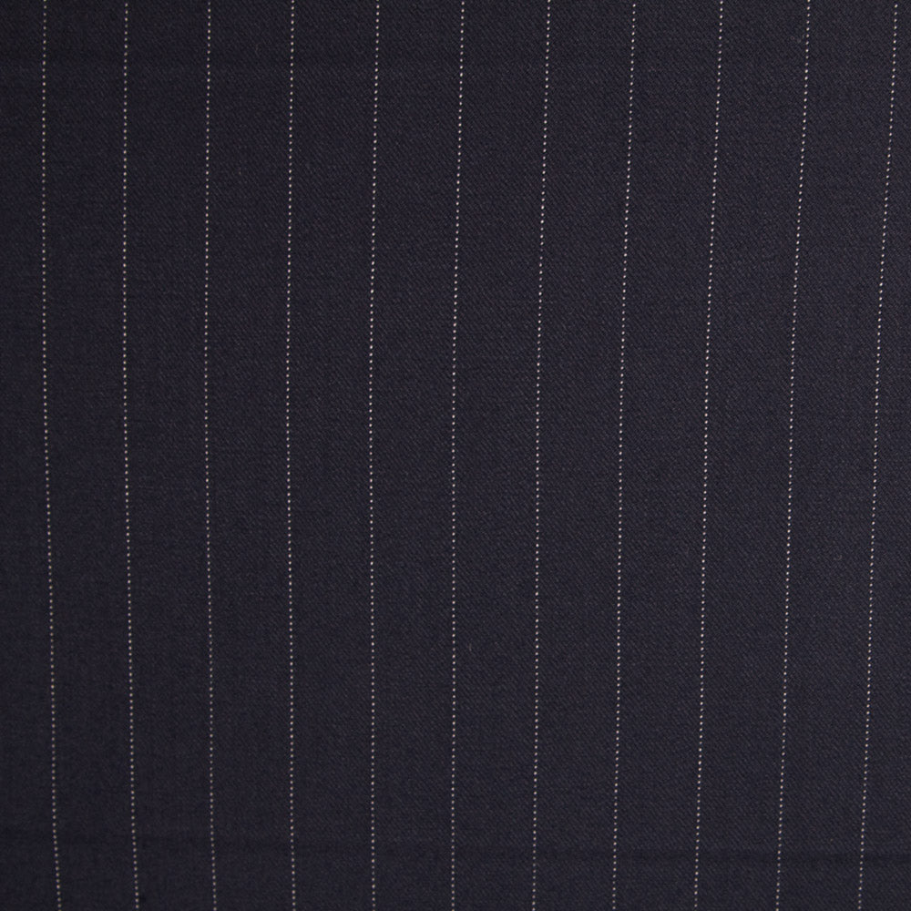 Kaltes Wollgewebe Nadelstreifen Navy - Ribes y Casals