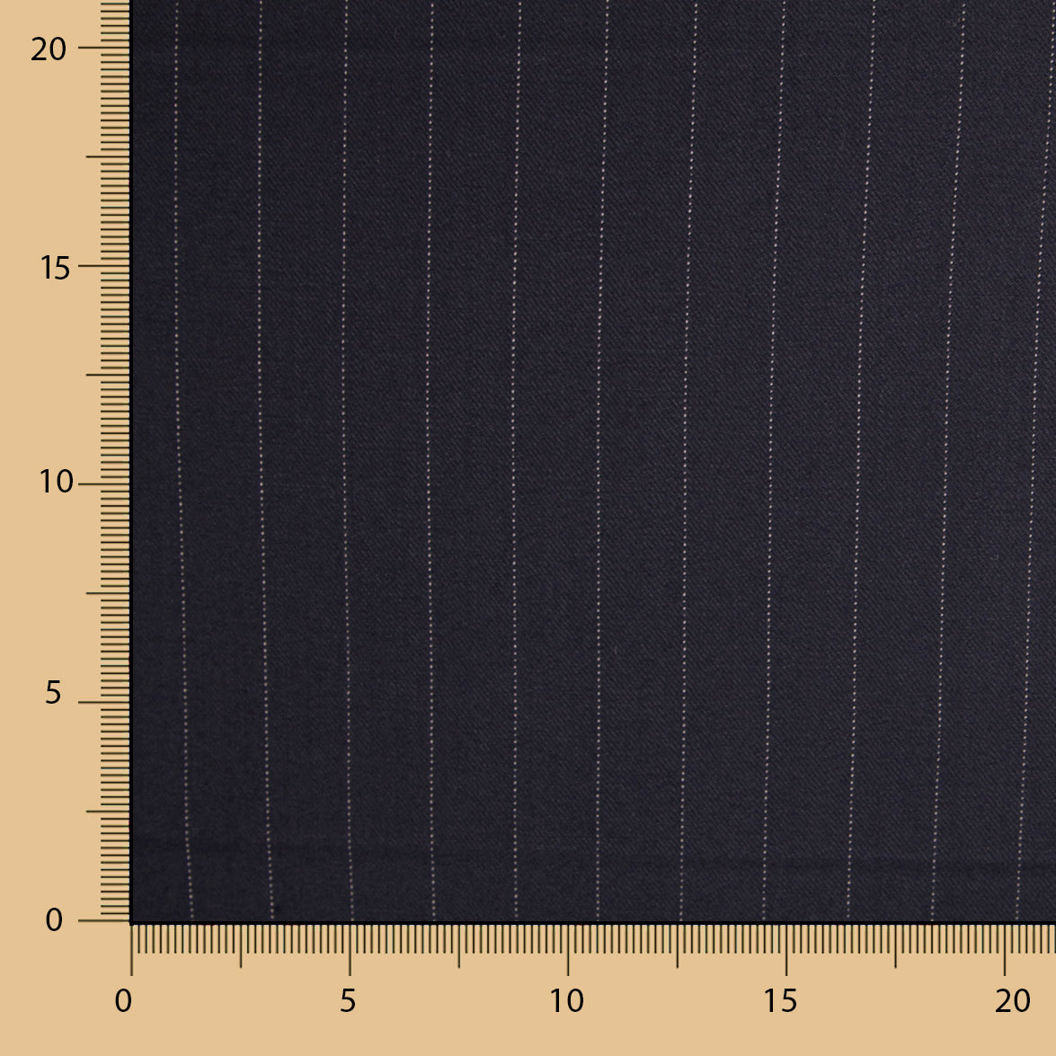 Kaltes Wollgewebe Nadelstreifen Navy - Ribes y Casals