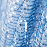 Paillettenstoff Blau Fransen - Ribes y Casals