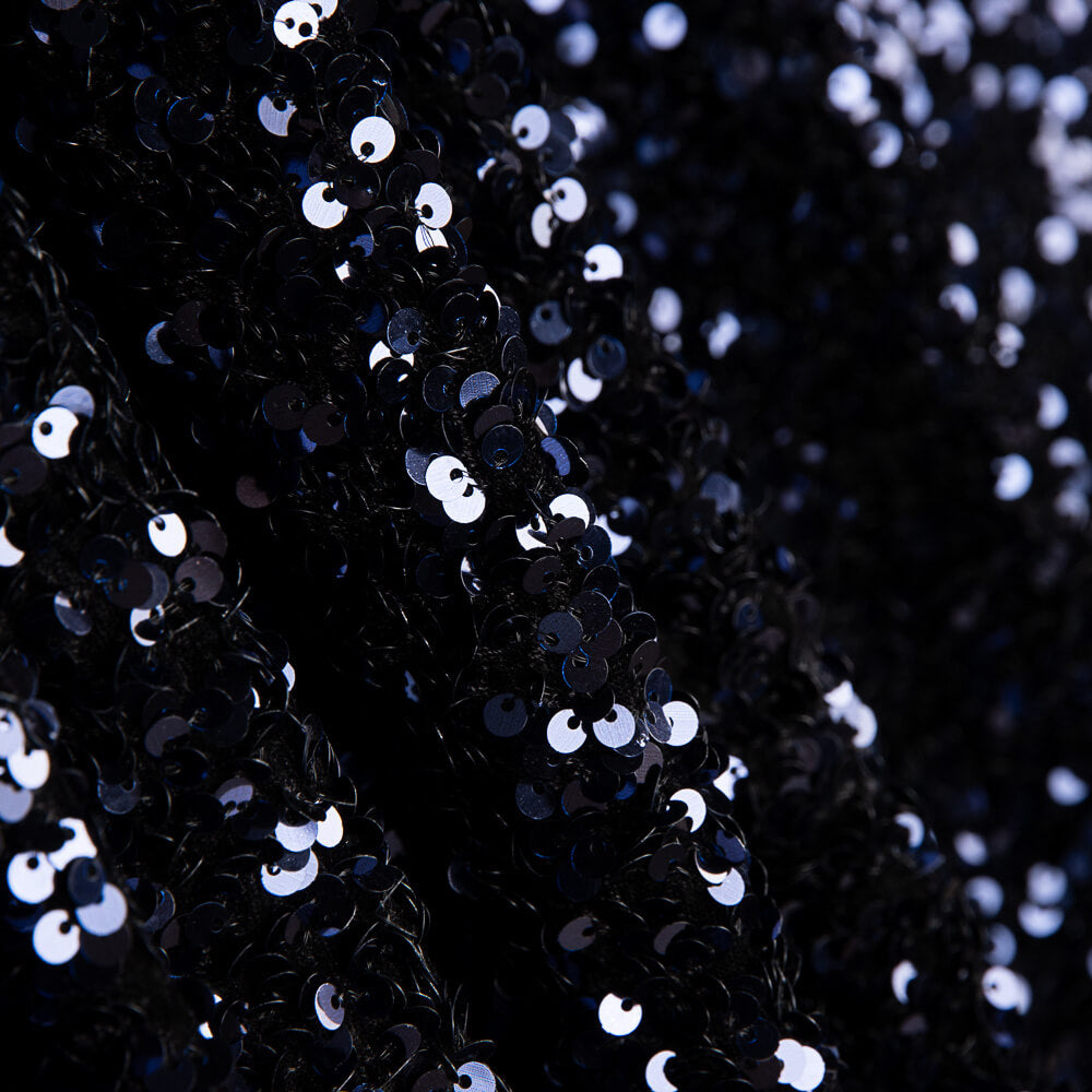Marineblauer Pailletten-Samt - Ribes y Casals