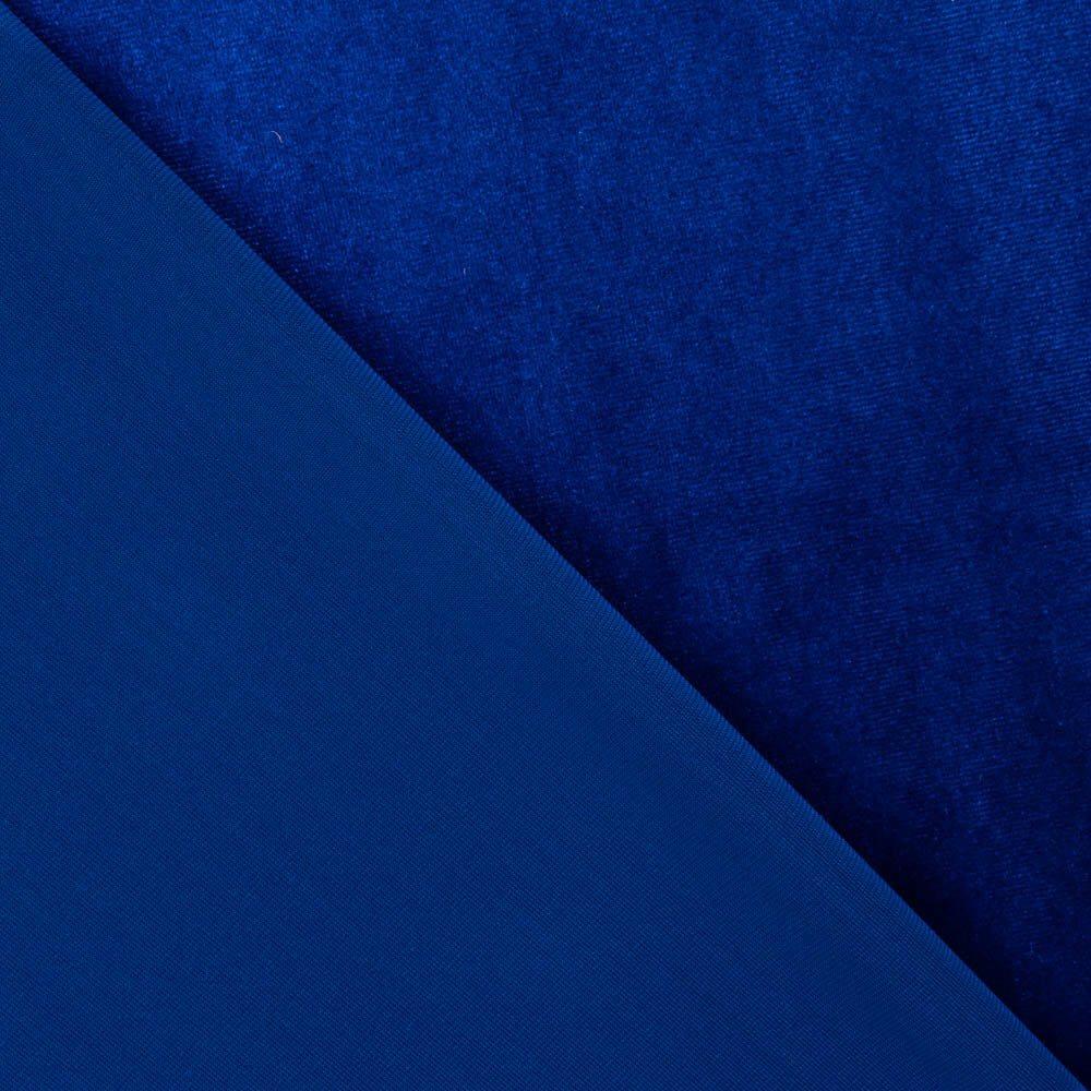 Blauer Samt-Lycra-Samt-Stoff - Ribes y Casals