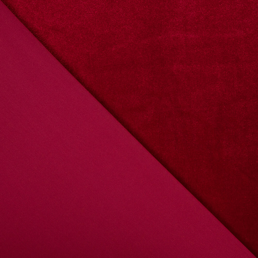 Rotes Samt-Lycra-Gewebe - Ribes y Casals