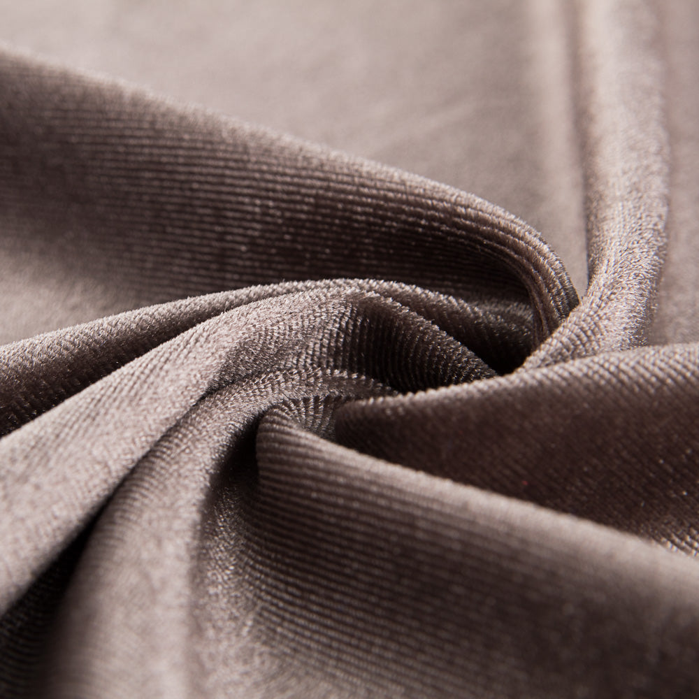 Stoff Lycra Samt Taupe - Ribes y Casals