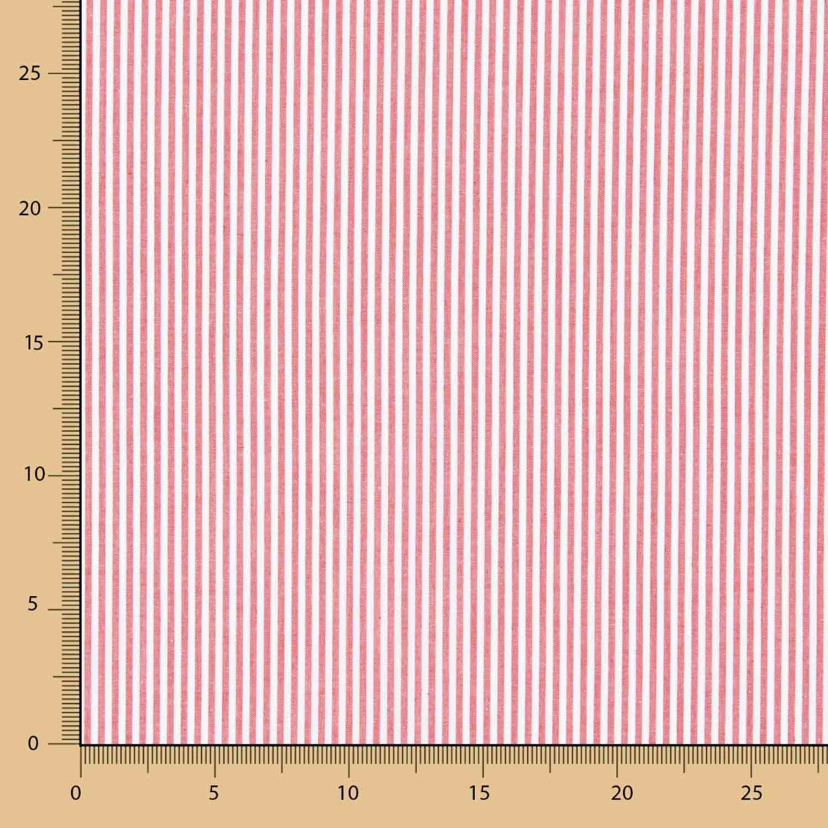 Vichy Cotton Mini Rot gestreift - Ribes y Casals