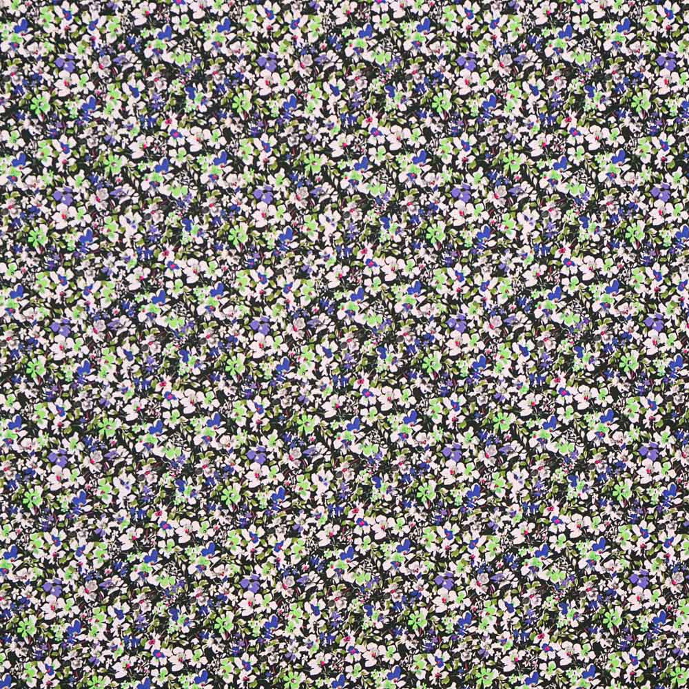 Flache Spandex Blumen Mauve - Ribes y Casals