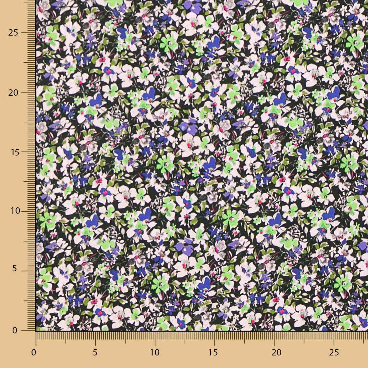 Flache Spandex Blumen Mauve - Ribes y Casals