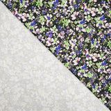 Flache Spandex Blumen Mauve - Ribes y Casals