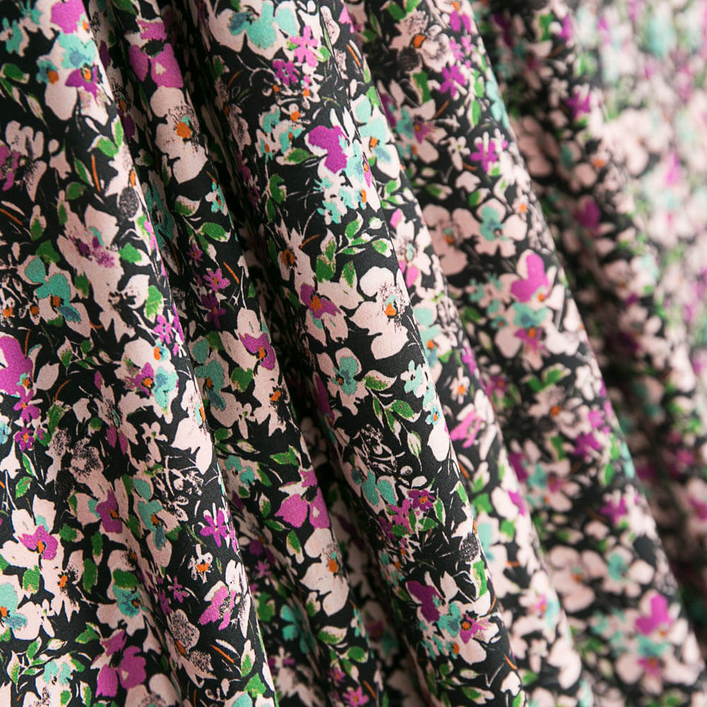 Flache Spandex Blumen Fuchsia - Ribes y Casals