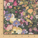 Polyester Floral Gaze Schwarz - Ribes y Casals
