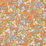 Satin Matte Floral Orange - Ribes y Casals