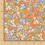 Satin Matte Floral Orange - Ribes y Casals