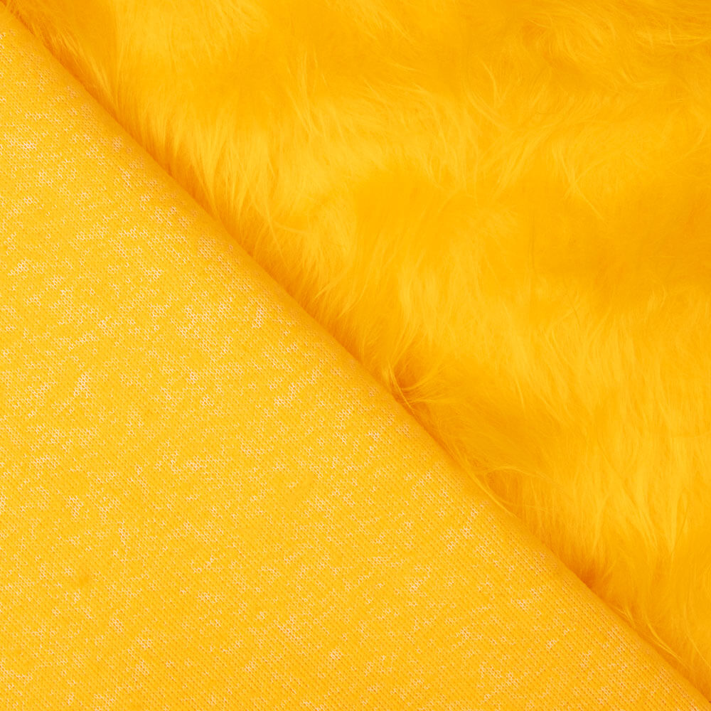 Stoffrest: Langhaar, goldgelb – verschiedene Maße x Breite 150 cm - Ribes y Casals