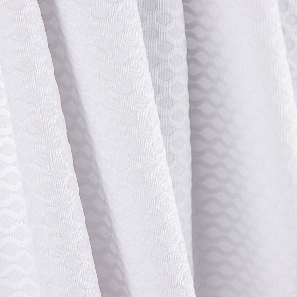 Piqué-Stoffrest Spiralen Weiß – verschiedene Maße x Breite 160 cm - Ribes y Casals