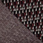Granatfarbener geometrischer Strickpullover - Ribes y Casals