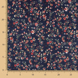 Gestrickte Angora-Blumen Folk Navy - Ribes y Casals