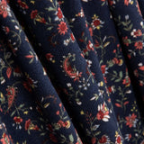Gestrickte Angora-Blumen Folk Navy - Ribes y Casals