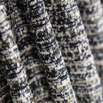 Gestrickter Stoff Tweed Gestreift Lurex Marine - Ribes y Casals