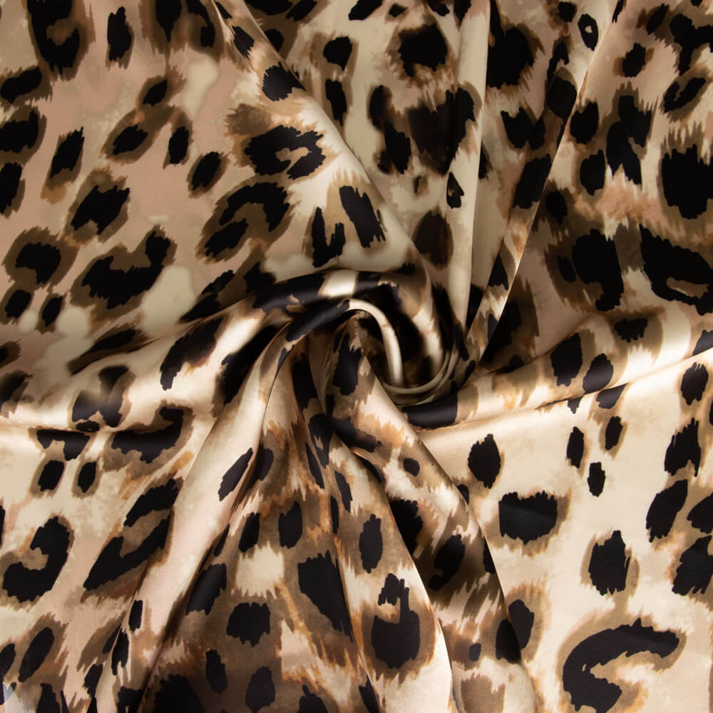 Satin Spandex Leopard Gepunktet - Ribes y Casals