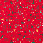 Weihnachten Merry Xmas Rote Baumwolle - Ribes y Casals