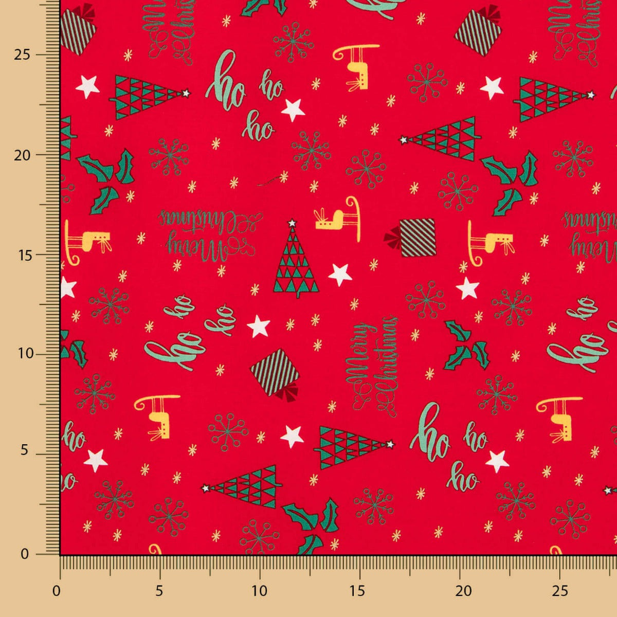 Weihnachten Merry Xmas Rote Baumwolle - Ribes y Casals