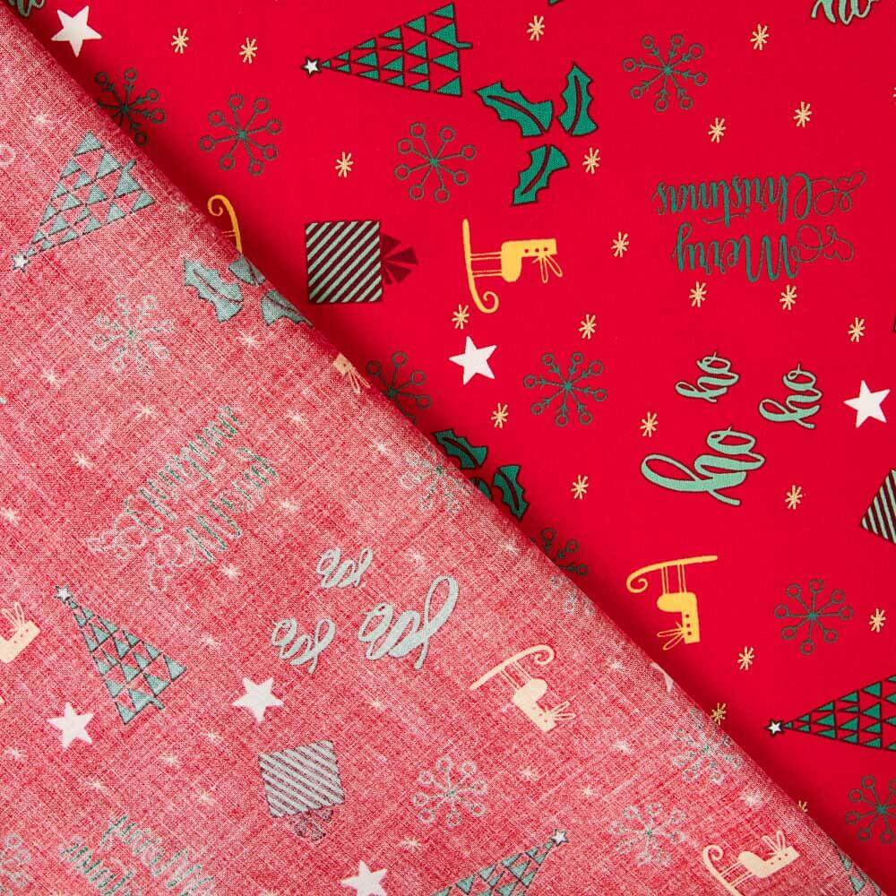 Weihnachten Merry Xmas Rote Baumwolle - Ribes y Casals