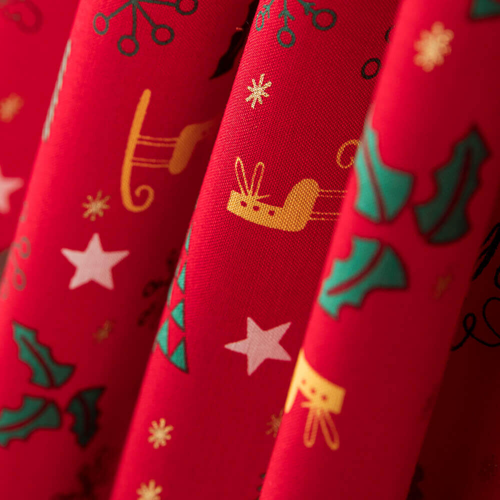 Weihnachten Merry Xmas Rote Baumwolle - Ribes y Casals