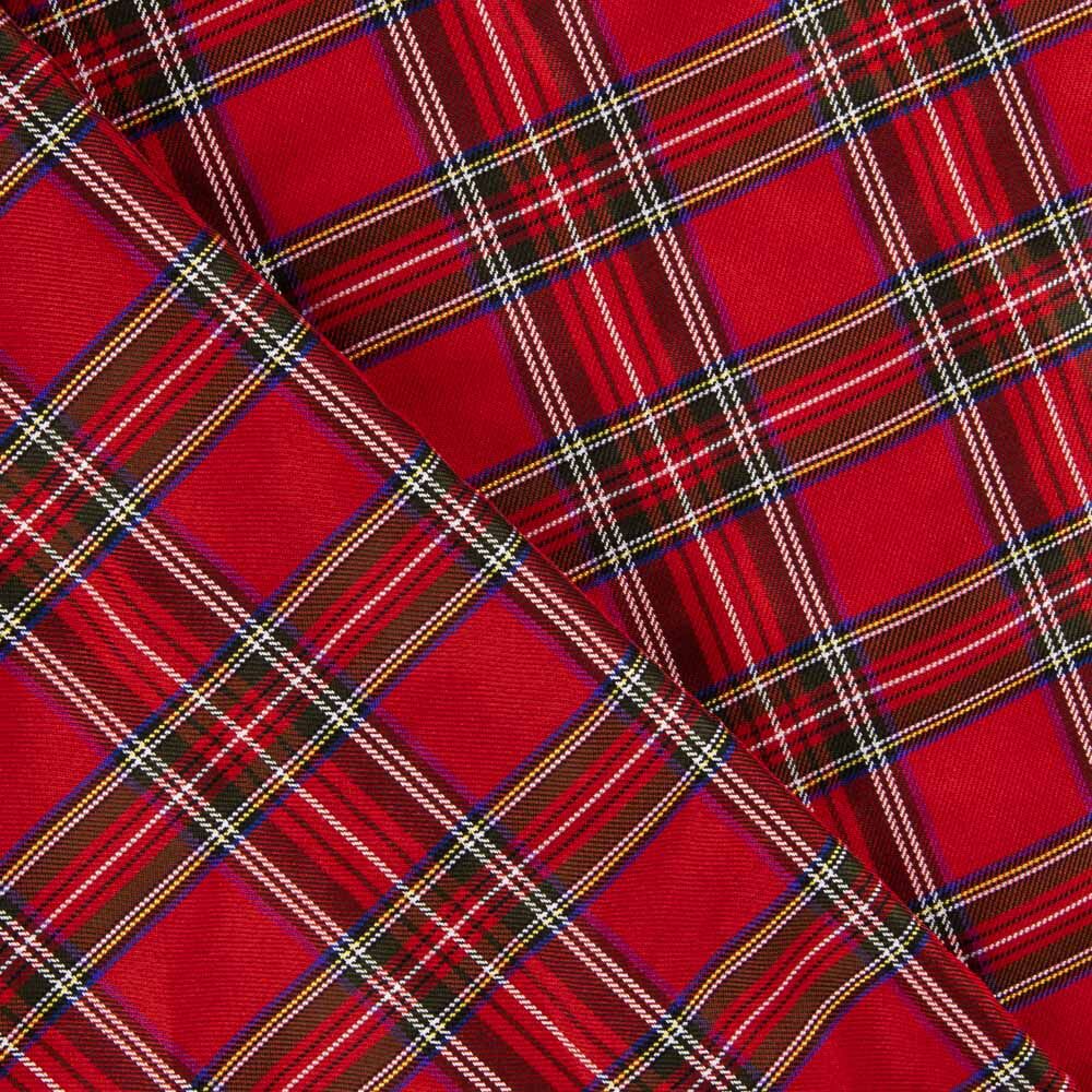 Taft Polyester Schottenkaro Rot - Ribes y Casals