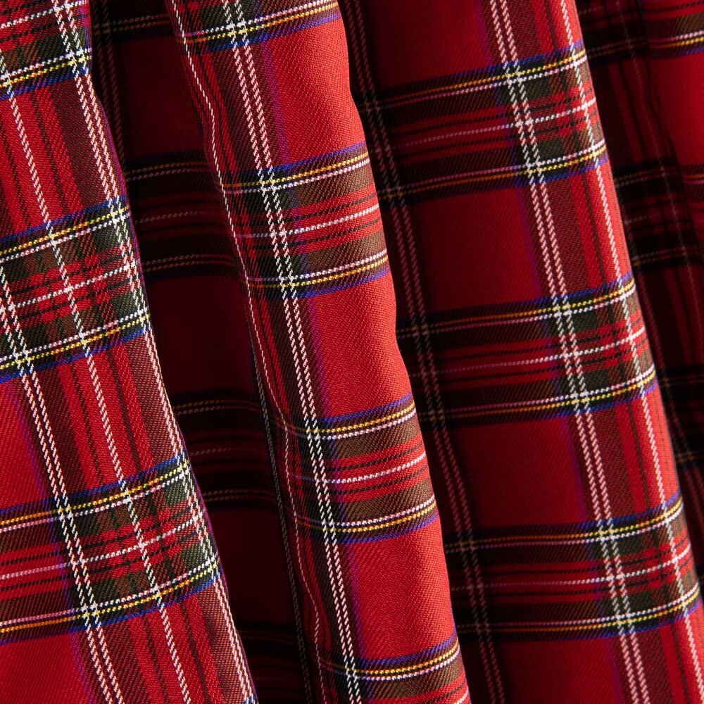 Taft Polyester Schottenkaro Rot - Ribes y Casals