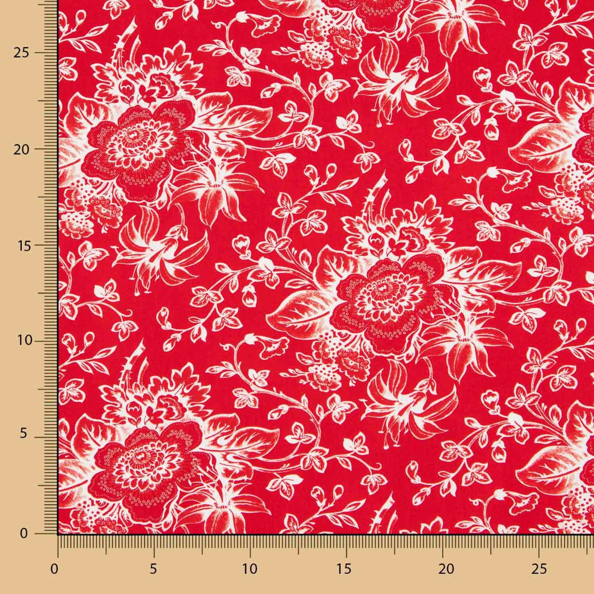 Amerikanischer roter Floralaufnäher - Ribes y Casals