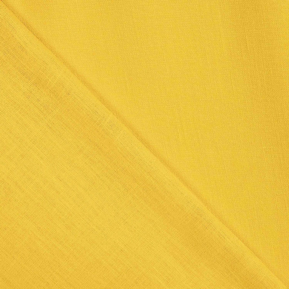 Stoffrest Rustikal, einfarbig, gelb – verschiedene Maße x Breite 140 cm - Ribes y Casals