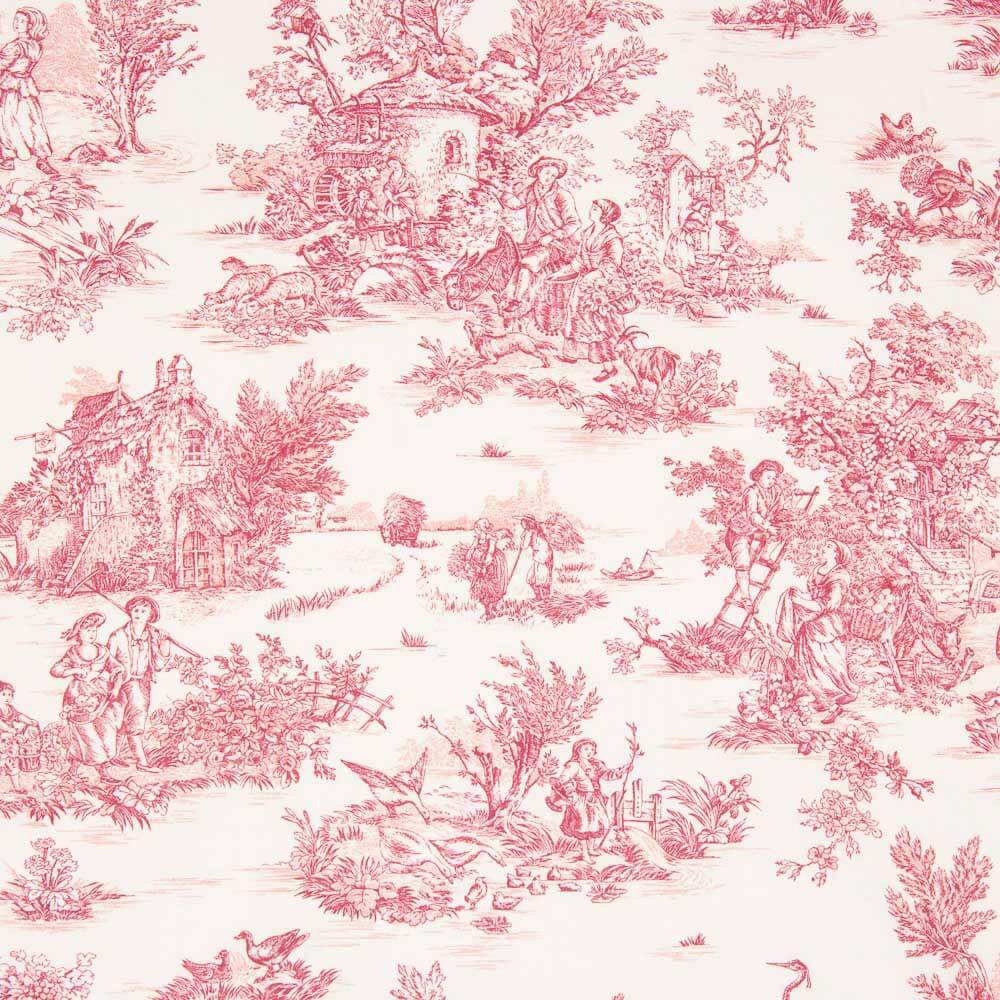 Toile de Jouy Blatt Rot - Ribes y Casals