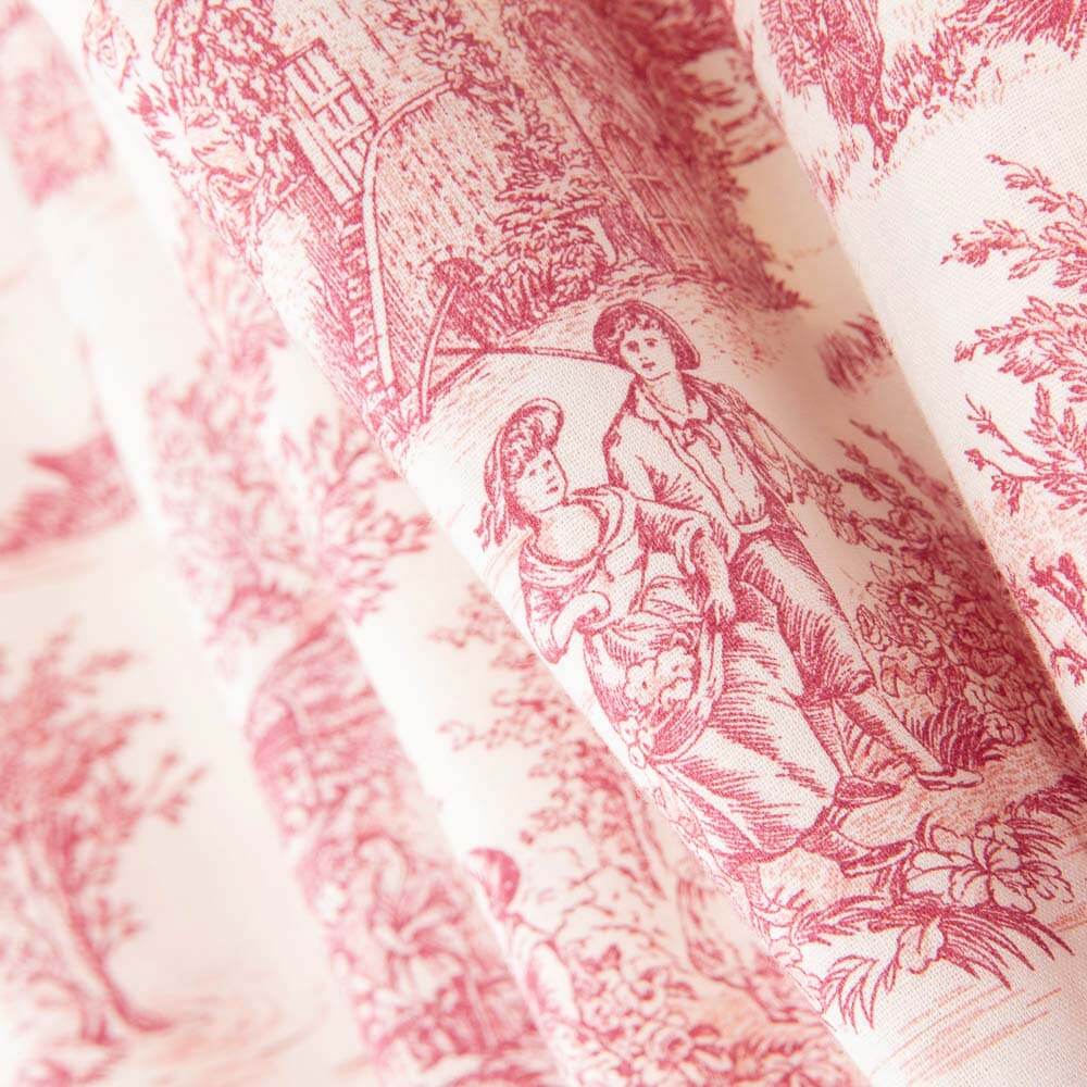 Toile de Jouy Blatt Rot - Ribes y Casals