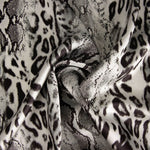 Satin-Elasthan Leopard Grau - Ribes y Casals