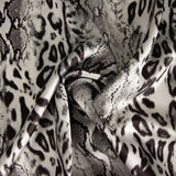Satin-Elasthan Leopard Grau - Ribes y Casals