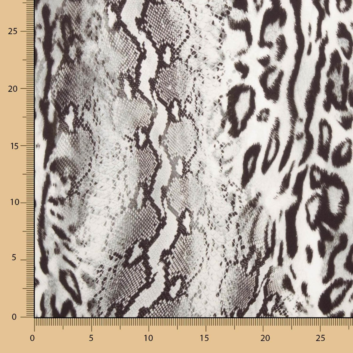 Satin-Elasthan Leopard Grau - Ribes y Casals