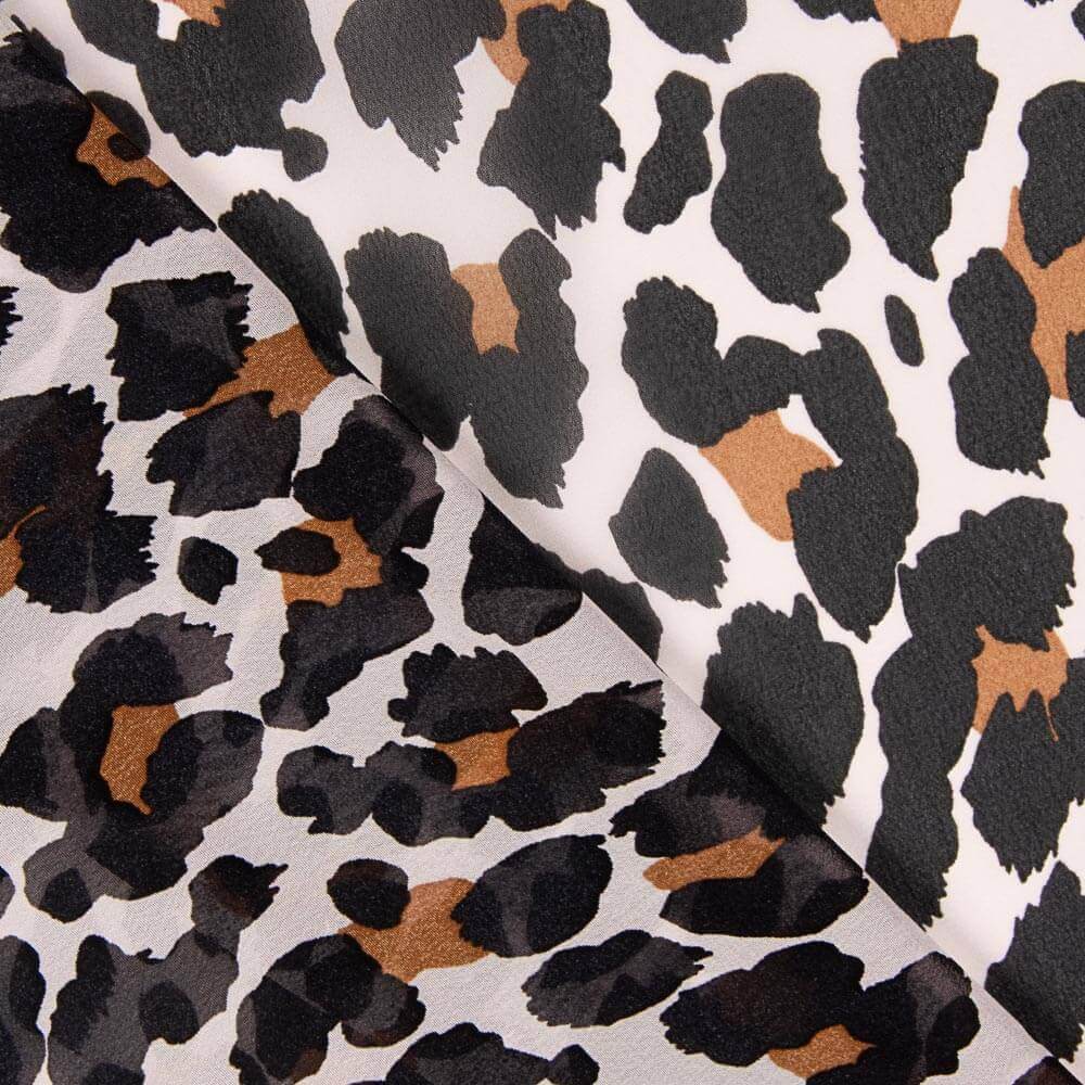 Polyester-Gaze Leopard Rosa - Ribes y Casals