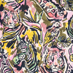 Fuchsia Tiger Polyester Satin - Ribes y Casals