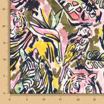 Fuchsia Tiger Polyester Satin - Ribes y Casals