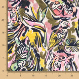 Fuchsia Tiger Polyester Satin - Ribes y Casals