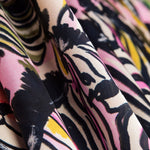 Fuchsia Tiger Polyester Satin - Ribes y Casals