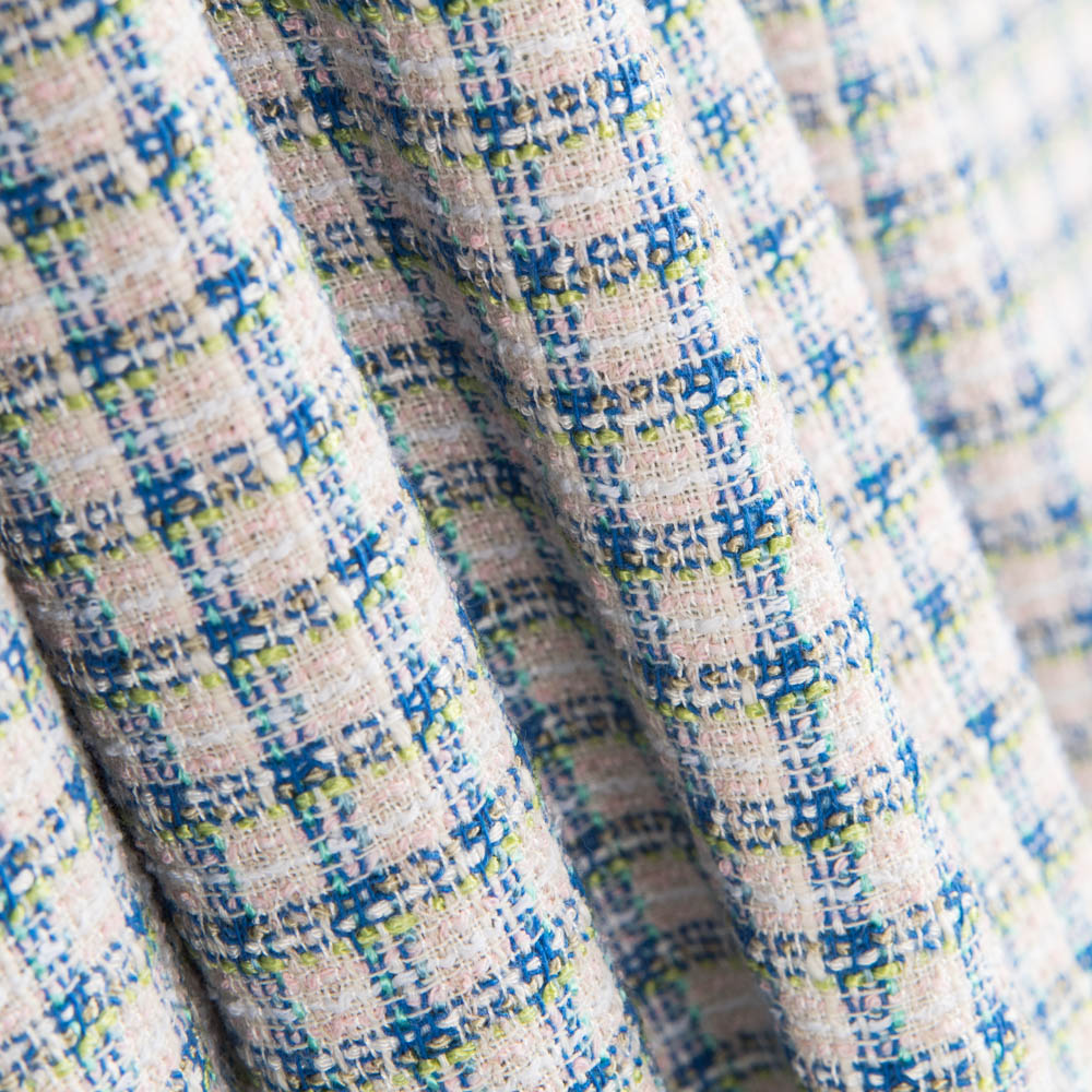 Tweed Blau Quadratisch Weiß - Ribes y Casals