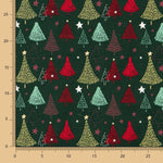 Baumwolle Weihnachtsbäume Grün - Ribes y Casals